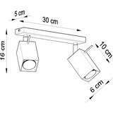  Sollux SL.0100 - Spot svetiljka MERIDA 2 2xGU10/40W/230V crna | Eponuda.com