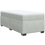 Box spring krevet s madracem svjetlosivi 100x200 cm baršunasti | shoptok.hr