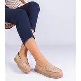 Gemre Beige women's eco-suede loafers Sevilia Cijene
