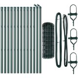 vidaXL Euro Ograda s 13 Postova 0.8x25 m Galvanizirani Čelik Zelena Cijene