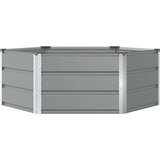  Cvetlično korito Svetlo siva 129 x 129 x 45 cm Jeklo, (5000207586) | Shoptok.si