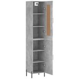  Visoka komoda siva betona 34,5x34x180 cm od konstruiranog drva | Eponuda.com