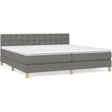 Maison Chic Box spring postelja - Vzmetna postelja z vzmetnico temno siva 200x200 cm blago SL13103, (21905927) | Shoptok.si