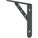 vidaXL Nosilec za polico 4 kosi 23,5x2,5x15,5 cm črno nerjaveče jeklo | Shoptok.si