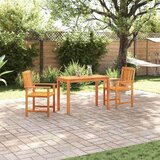  Komplet za jedilnico v vrtu 3 pcs Rjava Trden akacijev les, (5000043399) | Shoptok.si