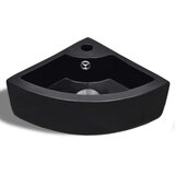  Umivalnik z odprtino za odtekanje 45x32x12,5 cm črn, (21831785) | Shoptok.si