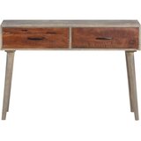  Konzolni stol sivi 110x35x75 cm od masivnog grubog drva manga | Eponuda.ba