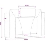 Jastuk za uzglavlje Viana smeđi 80 cm od umjetne kože | shoptok.hr