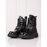 SHELOVET Black lace-up girl ankle boots Shelovet Cijene