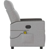 vidaXL Masažni naslanjač sivo blago | Shoptok.si