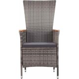  5-dijelni vrtni blagovaonski set s jastucima sivi Siva Dužina stola 140 cm | shoptok.hr