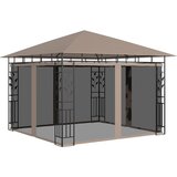  Sjenica s mrežom i LED svjetlima 3 x 3 x 2,73 m smeđe-siva | Eponuda.com