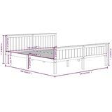  Posteljni okvir temno rjav iz trdne borovine 180x200 cm, (20646131) | Shoptok.si
