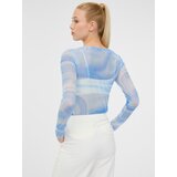 Orsay Blue Women's Patterned Long Sleeve T-Shirt - Women's | Eponuda.ba
