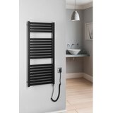 Aqualine električni kupatilski radijator tondi-e 300W 97x45 cm mat crne boje | Eponuda.com