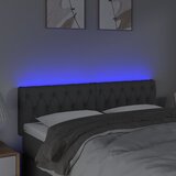  LED uzglavlje tamnosivo 160 x 7 x 78/88 cm od tkanine | shoptok.hr