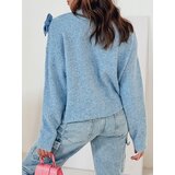 DStreet Sweter damski oversize BOWTONE z kokardkami niebieski | shoptok.hr
