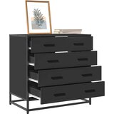 vidaXL Omarica s predali črna 70x41x70 cm konstruiran les | Shoptok.si