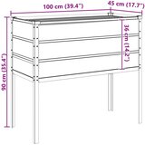  Sadilica Slonovača 100 x 45 x 90 cm Cinkani čelik | shoptok.hr