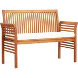 The Living Store Vrtna klop za 2 osebi z blazino 120 cm trden akacijev les - Vrtna Klop, (21460388) Cene