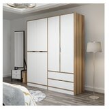 Hanah home Elina 7926 Ormar, 180x210x52cm, Bijelo-Smeđa | Eponuda.ba
