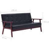  2-dijelni set sofa od umjetne kože crni | shoptok.hr