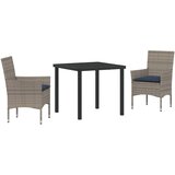 vidaXL Komplet za jedilnico v vrtu 3 pcs Siva in mornarsko modra, (5000045426) | Shoptok.si