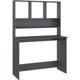  Radni stol s policama visoki sjaj sivi 110x45x157 cm iverica | Eponuda.ba