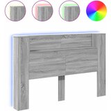 Maison Chic posteljno vzglavje - vzglavna omarica - nočna omarica led siva sonoma 160x16,5x103,5 cm, (21705781) Cene