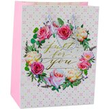 GIFT Bag Patterns Flowers Best Wishes 23 x 18 x 10.5 cm | shoptok.hr
