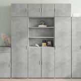  Visoka komoda siva boja betona 80 x 42,5 x 185 cm drvena Cijene