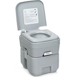  WC za kampiranje 20L + 12L, prijenosni putni toalet - sivo | shoptok.hr
