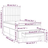  Okvir kreveta s oprugama i madrac krem 80x200 cm od tkanine | shoptok.hr