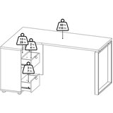 Tvilum Pisalna miza z mizno ploščo v hrastovem dekorju 100x150 cm Sign – Cene