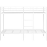 vidaXL Krevet na kat bez madraca bijeli 100x200 cm čelik | shoptok.hr