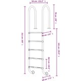  Ljestve za bazen 54 x 38 x 211 cm od nehrđajućeg čelika 304 | shoptok.hr