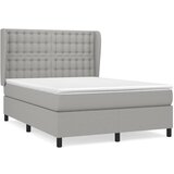 The Living Store Box spring posteljni z vzmetnico svetlo siv 140x190 cm blago - Box Spring Postelja, (21520585) | Shoptok.si