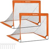 Songmics Nogometni gol komplet 2 kosa 90x120x90 cm oranžen, (5000249472) Cene