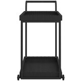 vidaXL barska kolica crna 100 x 45 x 83 cm od poliratana | shoptok.hr