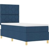  Postelja z vzmetnico z vzmetnico Modra 80 x 200 cm blago, (5000128033) | Shoptok.si