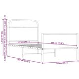  Okvir kreveta bez madraca smeđa boja hrasta 107x203 cm drveni | shoptok.hr
