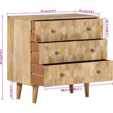 Ormarić s ladicama 70x35x70 cm Masivno drvo boje manga | shoptok.hr