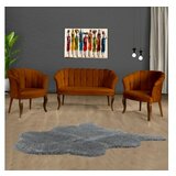 Atelier Del Sofa sofa i fotelja daisy walnut wooden tile red Cene