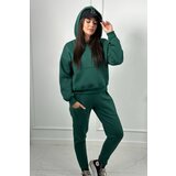 Kesi Insulated set sweatshirt + pants dark green Cene