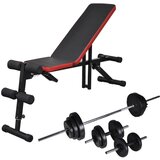 vidaXL Klupa za vježbanje sa setom utega 30,5 kg Cijene