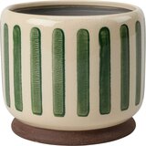 Burgon & Ball Cvetlični lonec za sobne rastline "Collector" - zeleno črtast - ⌀ 16 cm Cene