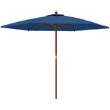  Vrtni suncobran s drvenim stupom azurnoplava 299 x 240 cm | Eponuda.com