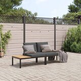  Vrtna klupa s jastucima crna aluminijska | shoptok.hr