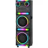 Bluetooth zvučnik sa dva mikrofona -M1104, 60W, 2x10", Crni