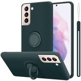 Cadorabo Ohišje, združljiv s Samsungom v tekoči zeleni barvi - zaščitni pokrov iz fleksibilnega silikona TPU z obročem, (20599206) Cene